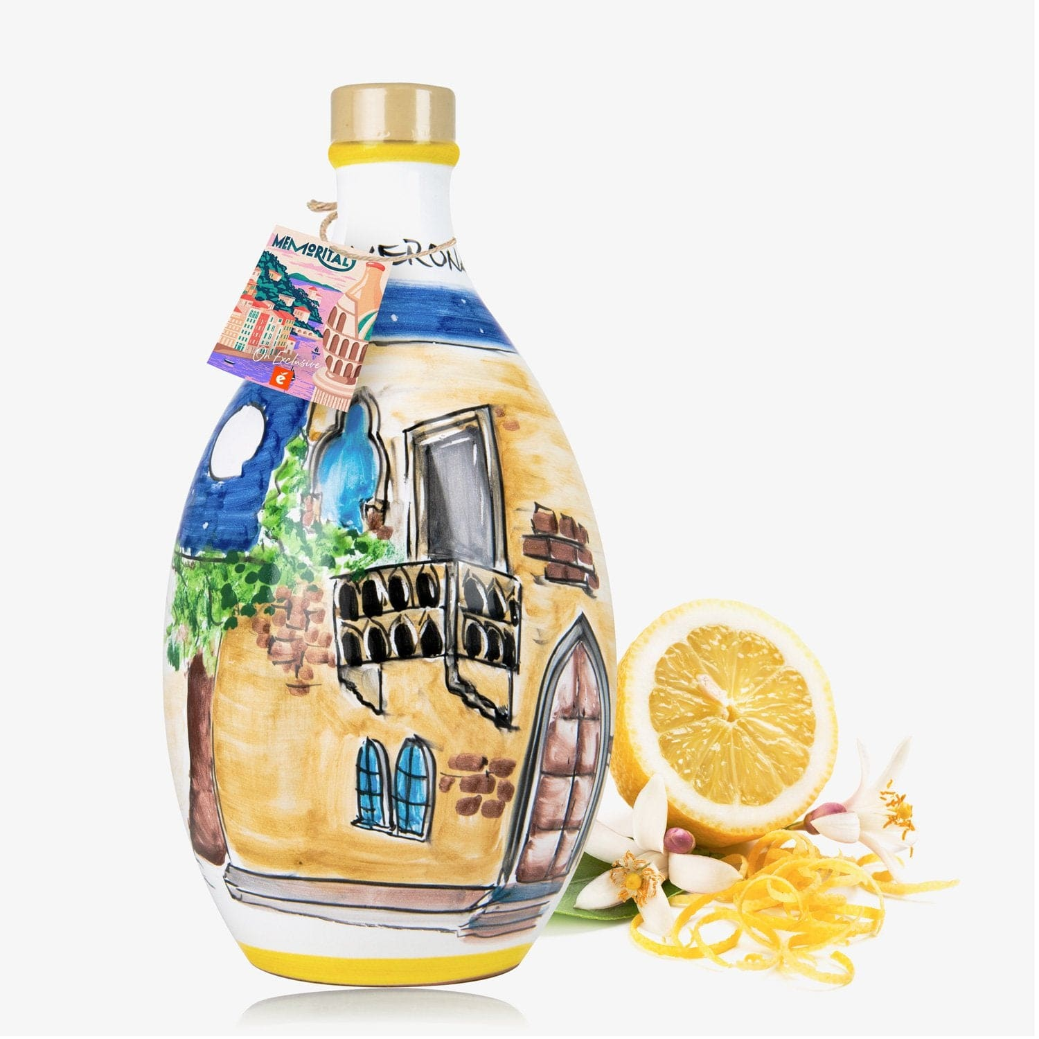 Romeo e Juliet - Memoritaly Limoncello in Handmade Ceramic Jar