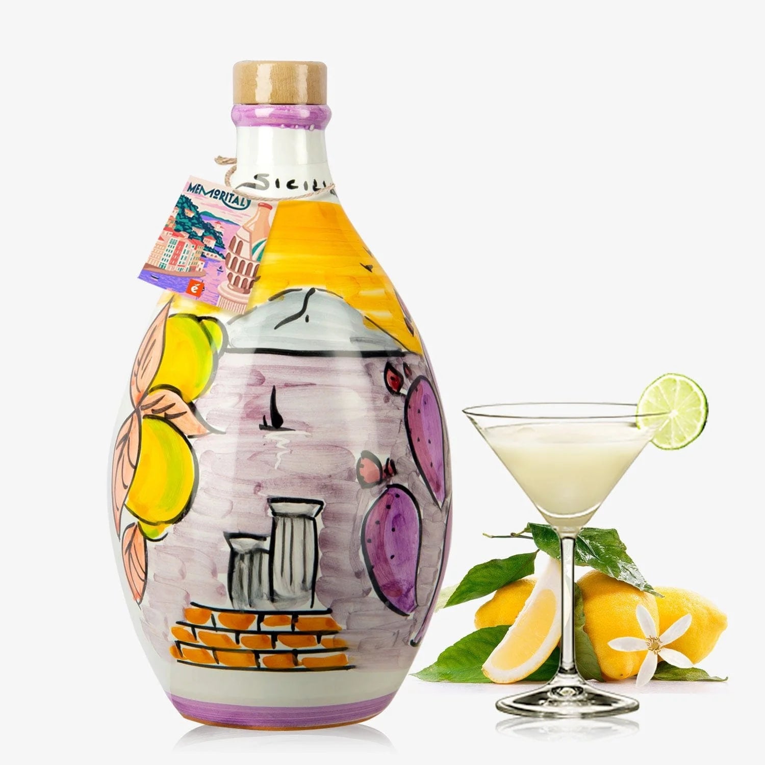 Sicilia - Memoritaly Cream Limoncello in Handmade Ceramic Jar