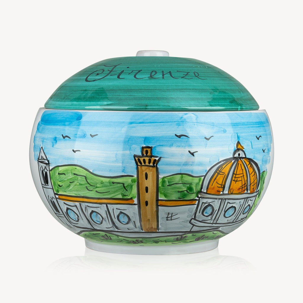 Handgefertigte Keramik-Keksdose „Florenz"