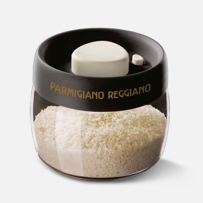 Glass cheese holder with vacuum lid for Parmigiano Reggiano