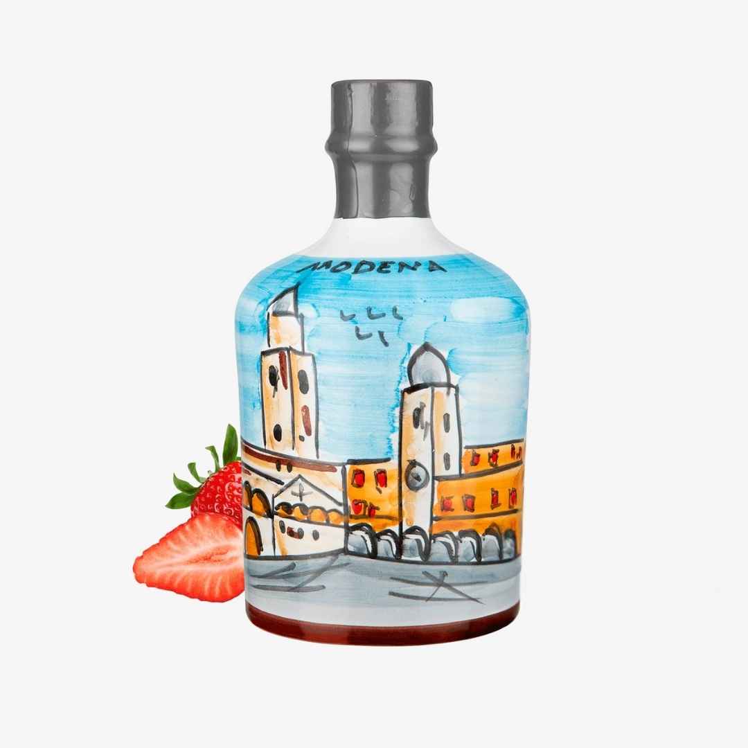 Prelibato Condimento Balsamico Bianco in Giara di Ceramica di Vietri Fatta a Mano
