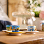 Rome Hand-Painted Espresso Cup and Saucer - Set of 2