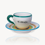 Handbemalte Espressotassen mit Untertasse „Florenz" - 2er-Set