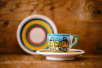 Handbemalte Espressotassen mit Untertasse „Florenz" - 2er-Set