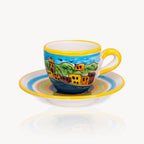 Handbemalte Espressotassen mit Untertasse „Portofino" - 2er-Set