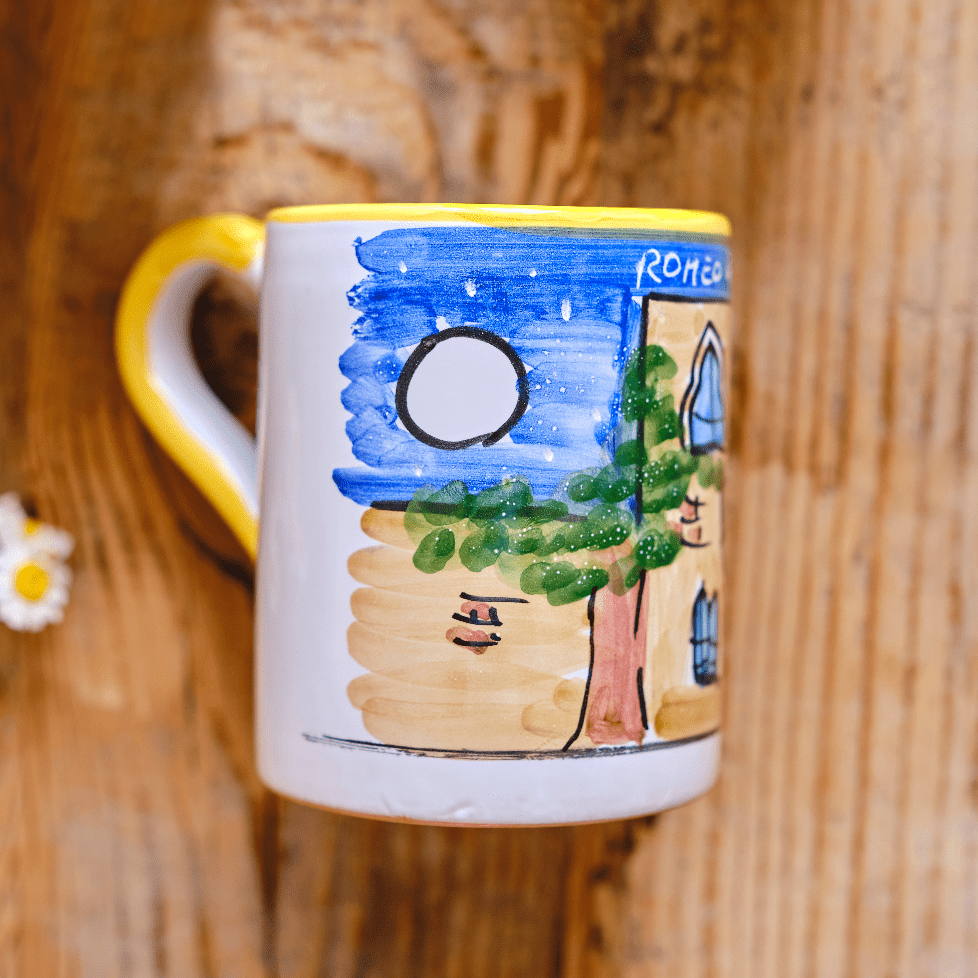 Romeo & Juliet Hand-Painted Ceramic Mug