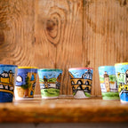 "Florence" Handmade Painted Shot Glasses - Set of 2